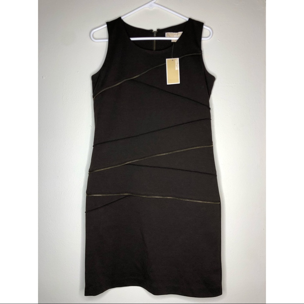 NWT Michael Kors Brown Zipper Dress